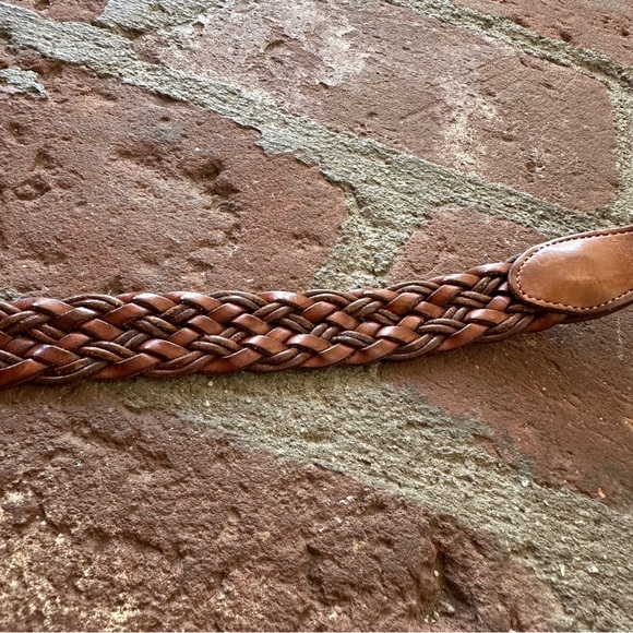 Vintage Coach Men's British Tan 3850 Braided Woven Leather Belt size 36 90cm - Picture 10 of 15
